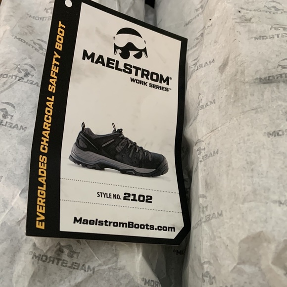 Maelstrom mens charcoal Everglades Low cut safety boots size 11 wide NWOT main image 8